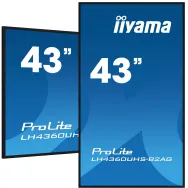 iiyama LH4360UHS-B2AG Afișaj Semne Placă-A digitală 108 cm (42.5") LED Wi-Fi 500 cd m² 4K Ultra HD Negru Procesor încorporat