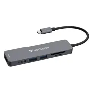 Verbatim 32156 hub-uri de interfață USB 3.2 Gen 1 (3.1 Gen 1) Type-C 5000 Mbit s Gri