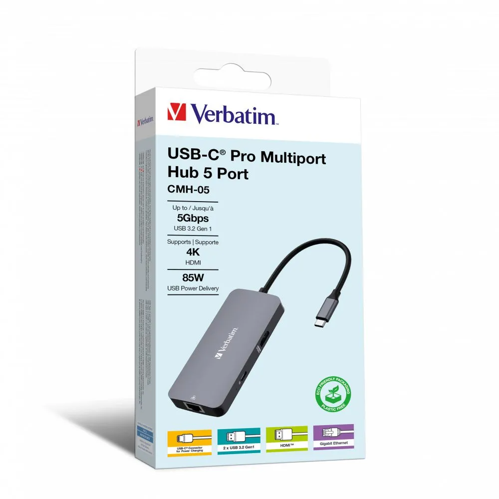Verbatim CMH-05 USB tip-C 5000 Mbit s Argint
