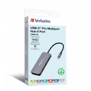 Verbatim CMH-09 USB tip-C 10000 Mbit s Argint