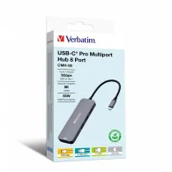 Verbatim CMH-08 USB tip-C 5000 Mbit s Argint