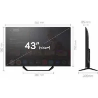 Televizor Tesla Google TV DLED 43E655BUS, 109 cm, UHD, negruDVB-T/T2/C/S/S2, 270cd/m2, VESA 200x200mm