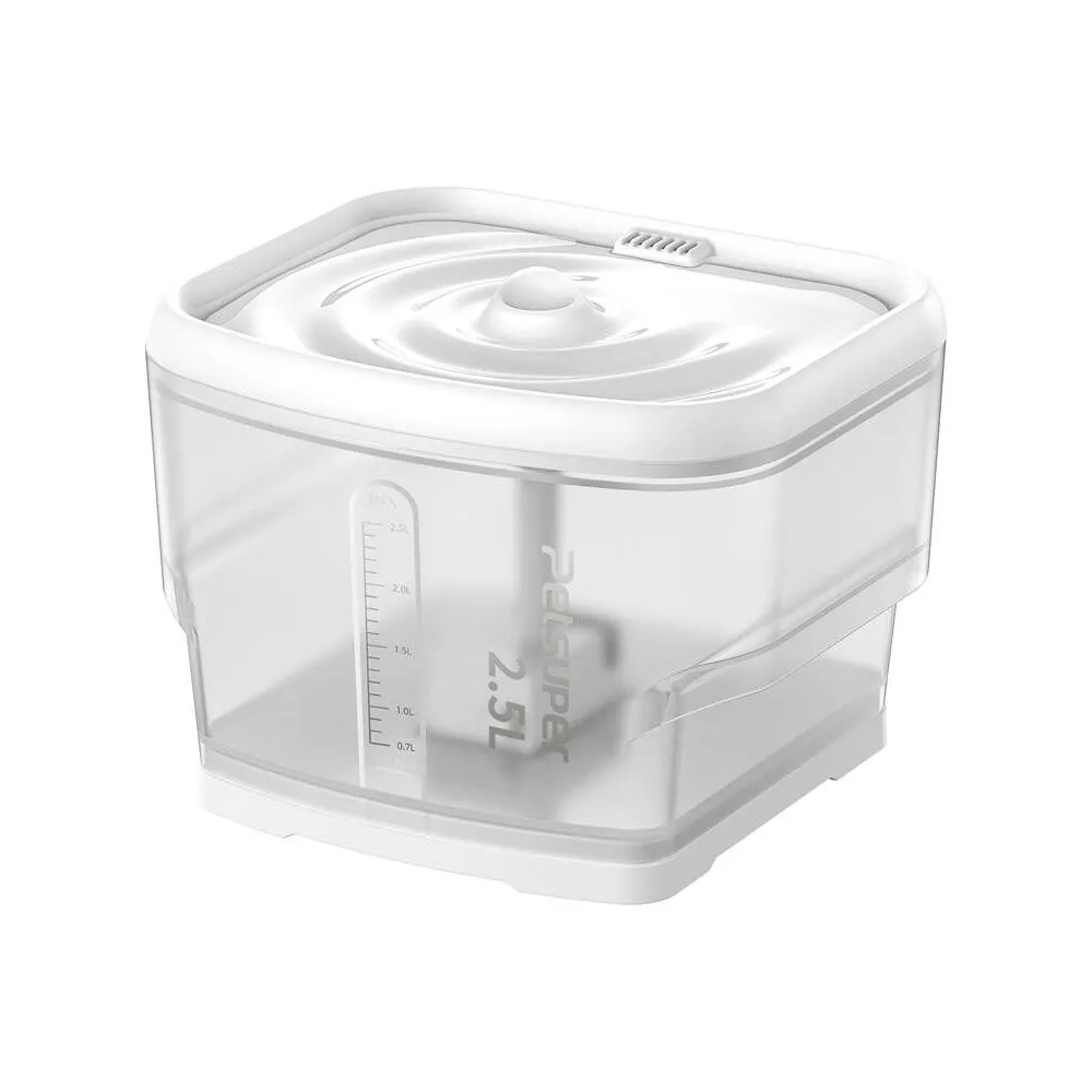 Fântână cu apă inteligentă pentru animale de companie Petsuper PW03 2,5L (alb)