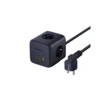 INCARCATOR RETEA Baseus EnerFill FA11 Cube Powerstrip, QC 67W, 3 x AC, 1xUSB Type-C, 1 x USB, lungime cablu 1.5m, negru "E000821