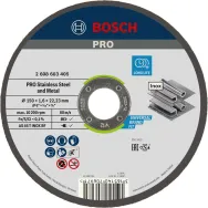 Bosch Disc taiere Inox Stainless Steel and Metal 150x1.6x22.23mm