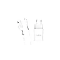 Ładowarka sieciowa Dudao A3EUT 2x USB z kablem USB-C 12W (biała)