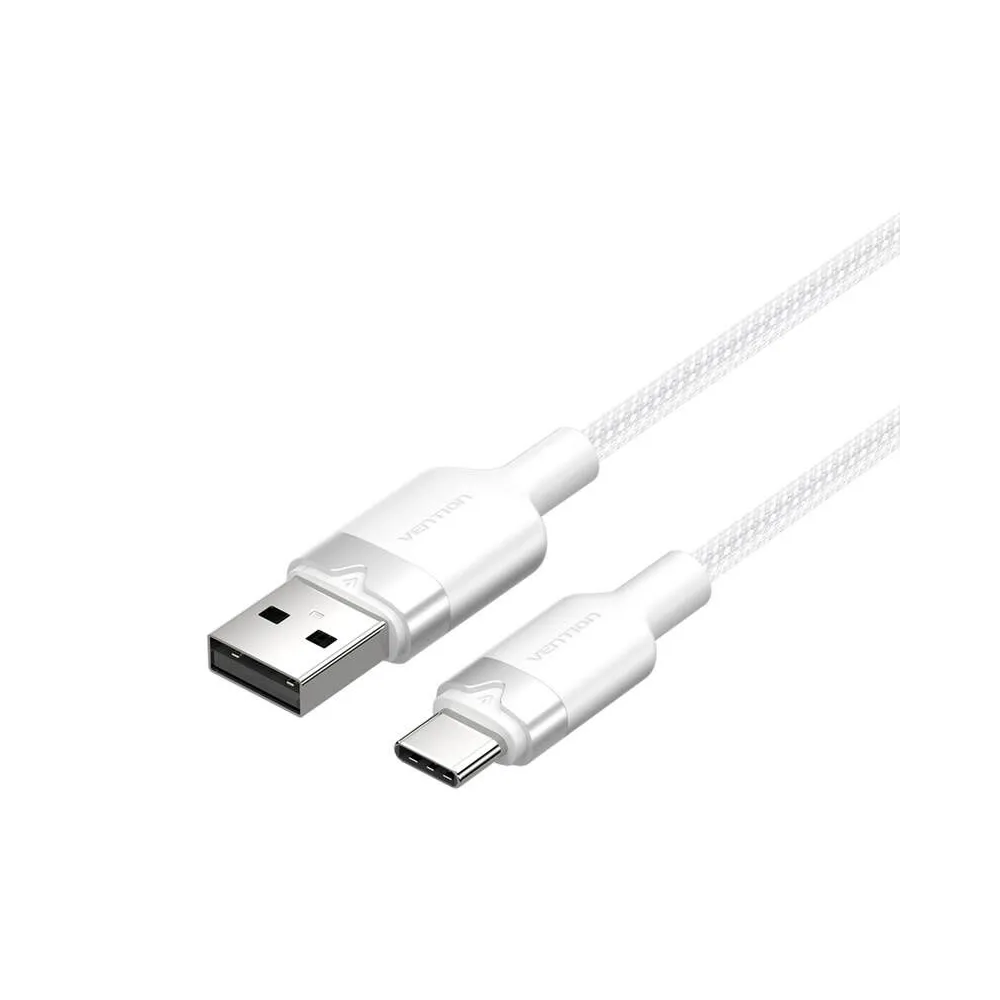 Cablu USB 2.0 A la USB-C 3A Vention CTNWF 1M (alb)