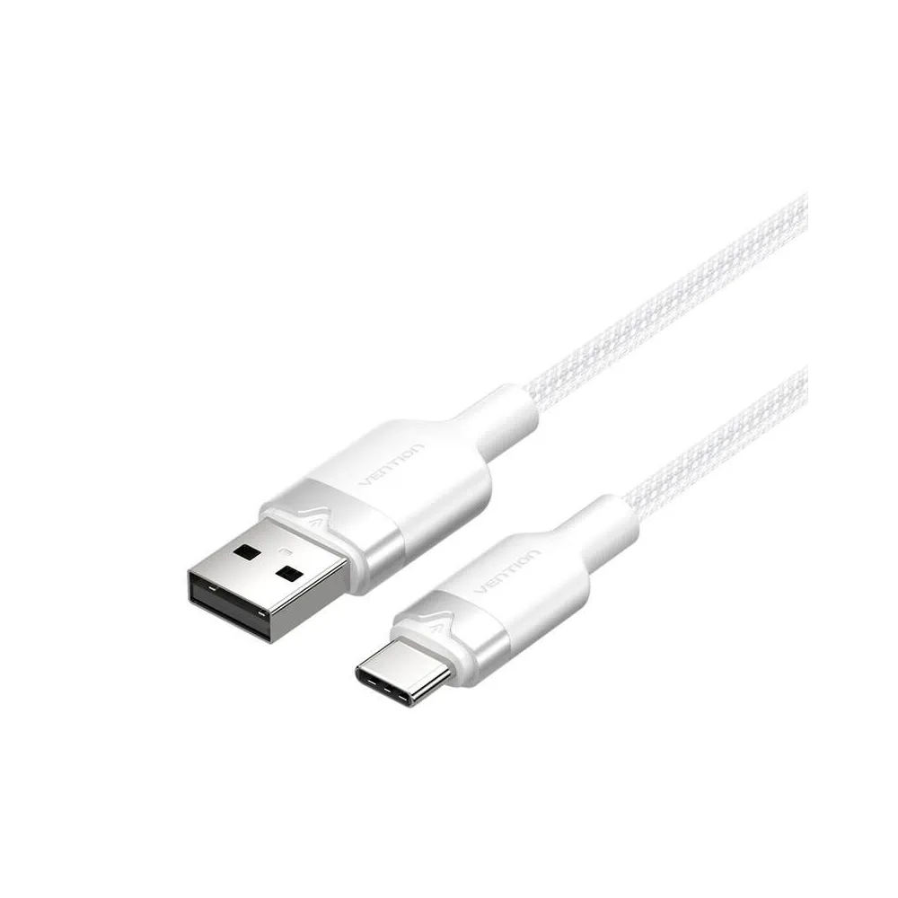Cablu USB 2.0 A la USB-C 3A Vention CTNWH 2M (alb)