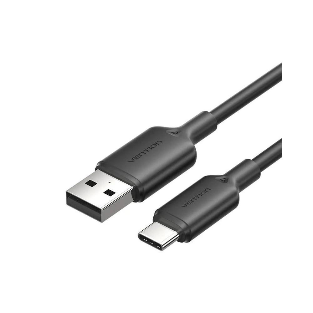 Cablu USB 2.0 A la USB-C 3A Vention CTQBH 2M (negru)