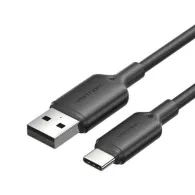Cablu USB 2.0 A la USB-C 3A Vention CTQBH 2M (negru)