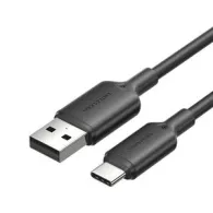 Cablu USB 2.0 A la USB-C 3A Vention CTQBH 2M (negru)