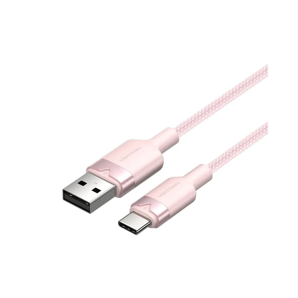 USB 2.0 A la USB-C 3A Vention CTNPF 1M cablu (roz)