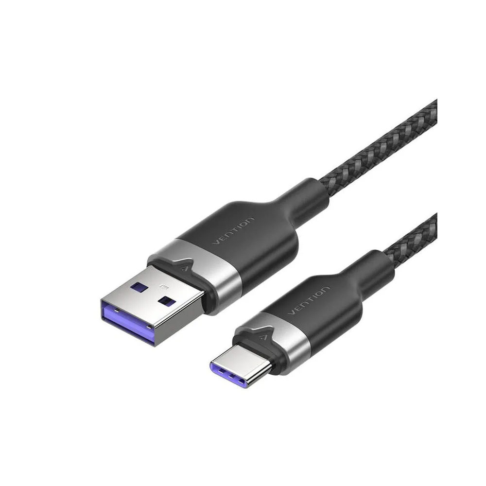 USB 2.0 A la USB-C 6A Vention CTOBF 1M cablu (negru)