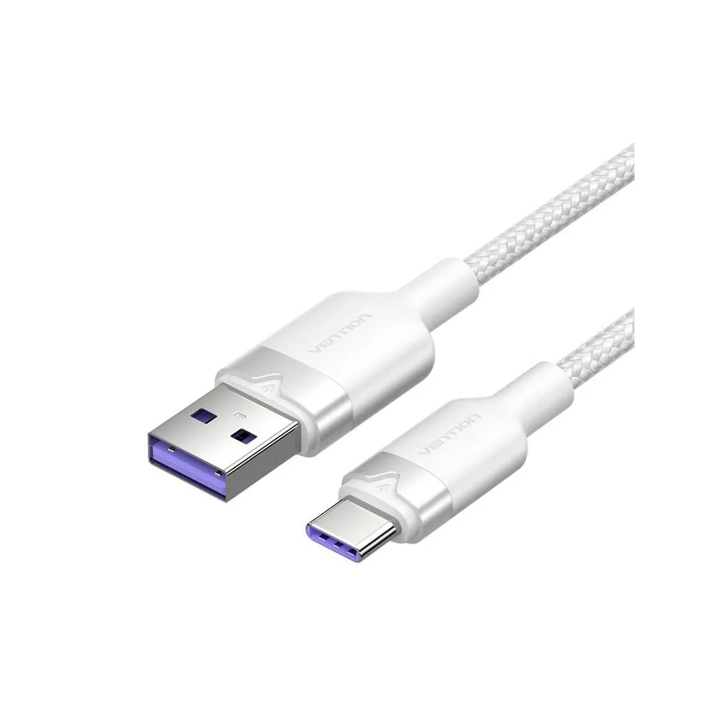 USB 2.0 A la USB-C 6A Vention CTOWH cablu 2M (alb)