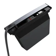 Hub Baseus T-Space cu cabluri USB-C la fulger pentru mașini Tesla (negru)