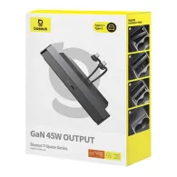 Hub Baseus T-Space cu cabluri USB-C la fulger pentru mașini Tesla (negru)