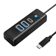 Orico Hub USB-C la 2x USB 3.0 + USB-C, 5 Gbps, 0.15m (negru)