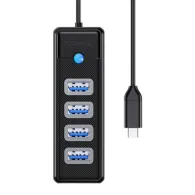 Orico HUB USB-C la 4x USB 3.0 5Gbps 0.15m Negru