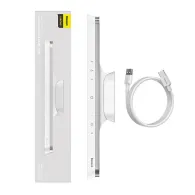 Baseus Magnetic Stepless Pro, cu panou tactil (alb)