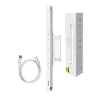 Baseus Magnetic Stepless Pro, cu panou tactil (alb)