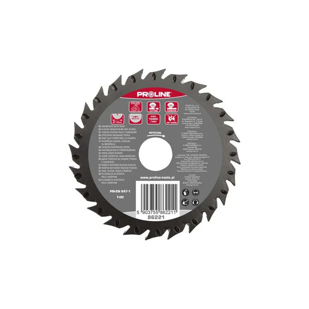 DISC RASPEL CIRCULAR PLAT / FRONTAL - 115MM