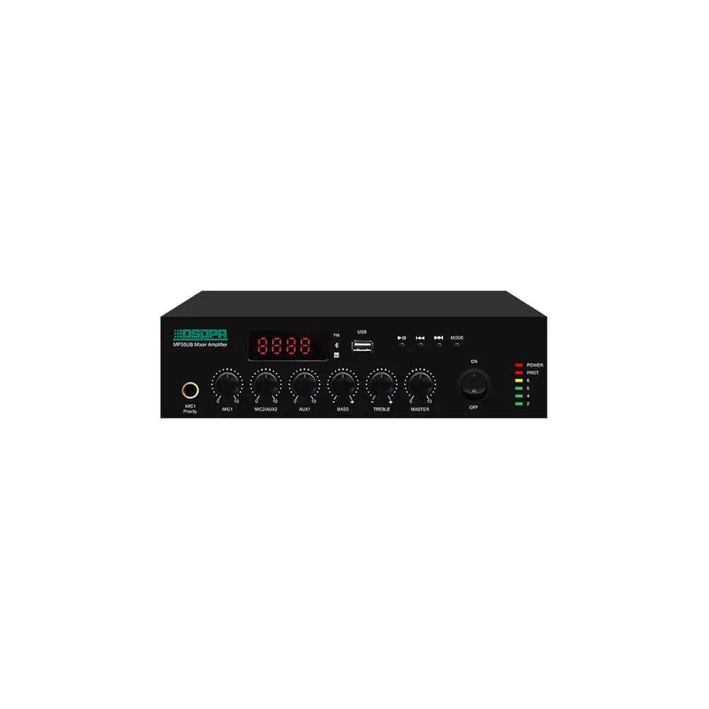 Amplificator cu mixer 35W DSPPA MP35UB, cu USB & Bluetooth