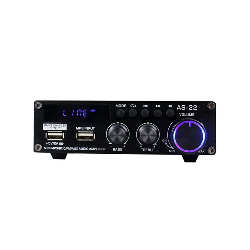 Blitzwolf AS-22 amplificator audio, 45W, Bluetooth 5.0, USB + telecomandă (negru)