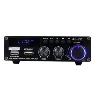 Blitzwolf AS-22 amplificator audio, 45W, Bluetooth 5.0, USB + telecomandă (negru)