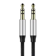 Baseus Yiven Audio Cable mini jack 3,5mm AUX, 1m (Black+Silver)