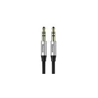 Baseus Yiven Audio Cable mini jack 3,5mm AUX, 1m (Black+Silver)