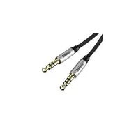 Baseus Yiven Audio Cable mini jack 3,5mm AUX, 1m (Black+Silver)