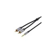 Cablu audio 2xRCA la 3,5 mm Vention BCNBI 3 m (gri)