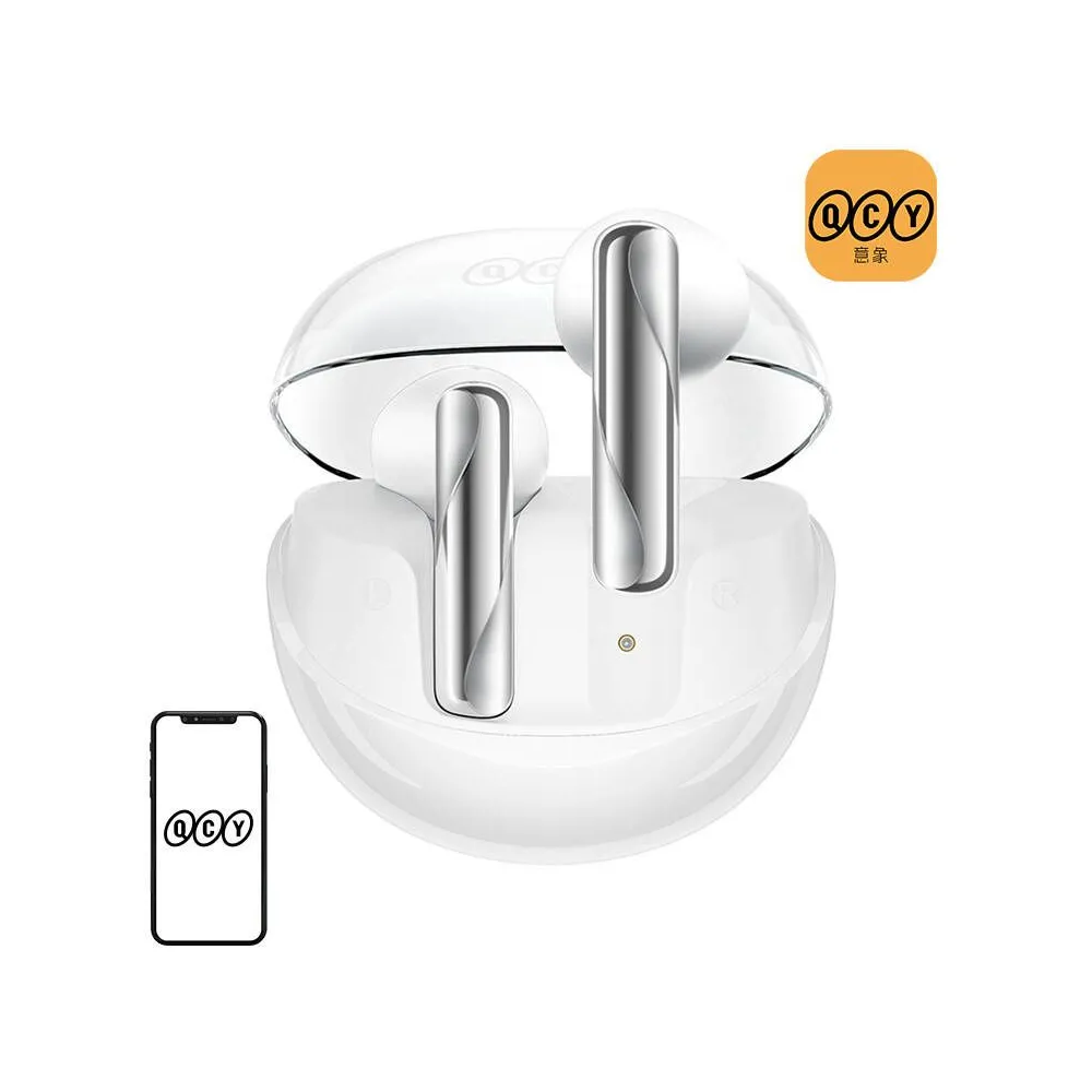 Căști TWS QCY AilyBuds Clear T32 (alb)