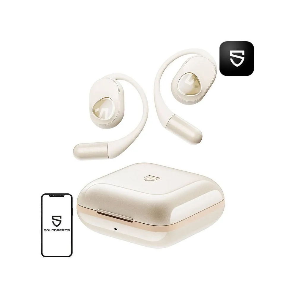 Căști TWS Soundpeats GoFree2+ (alb)