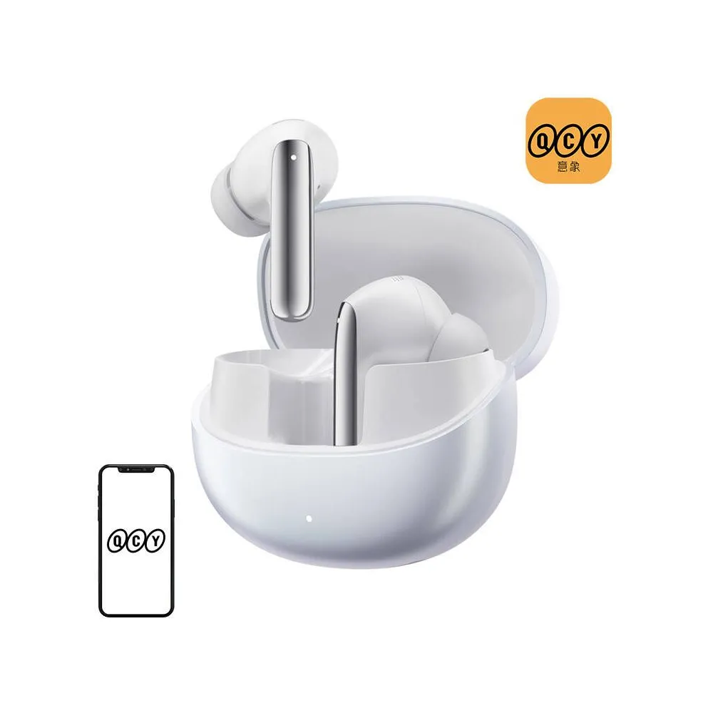 TWS QCY MeloBuds Pro HT08 Căști, ANC (alb)