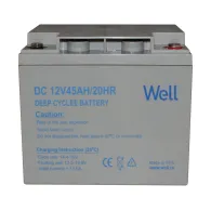 Acumulator plumb acid deep cycle Well 12V 45AH, terminal M6