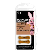 Baterie auditiva ZA312, PR41 Duracell, 6buc/blister