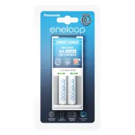Incarcator Baterii Reincarcabile, Include 2x AA LR6 1900mAh, BASIC cu Incarcare Individuala in 10h, Eneloop K-KJ50MCC20E