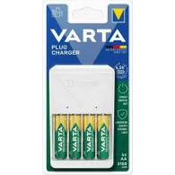 Incarcator Baterii Reincarcabile, Include 4x AA LR6 2100mAh, PLUG CHARGER cu Incarcare in 4.5h, Varta 57657 101 451