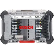 Bosch Set mixt 36piese, 16xBiti 25mm + 7xBiti 55mm + 9xBiti 65mm + 3xchei tubulare + suport pt capete 1/4"