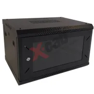 Cabinet metalic de perete 19", tip rack wallmount, 6U 600x600 mm, Xcab S Negru "Xcab-6U60S.9004"