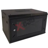 Cabinet metalic de perete 19", tip rack wallmount, 6U 600x600 mm, Xcab S Negru "Xcab-6U60S.9004"