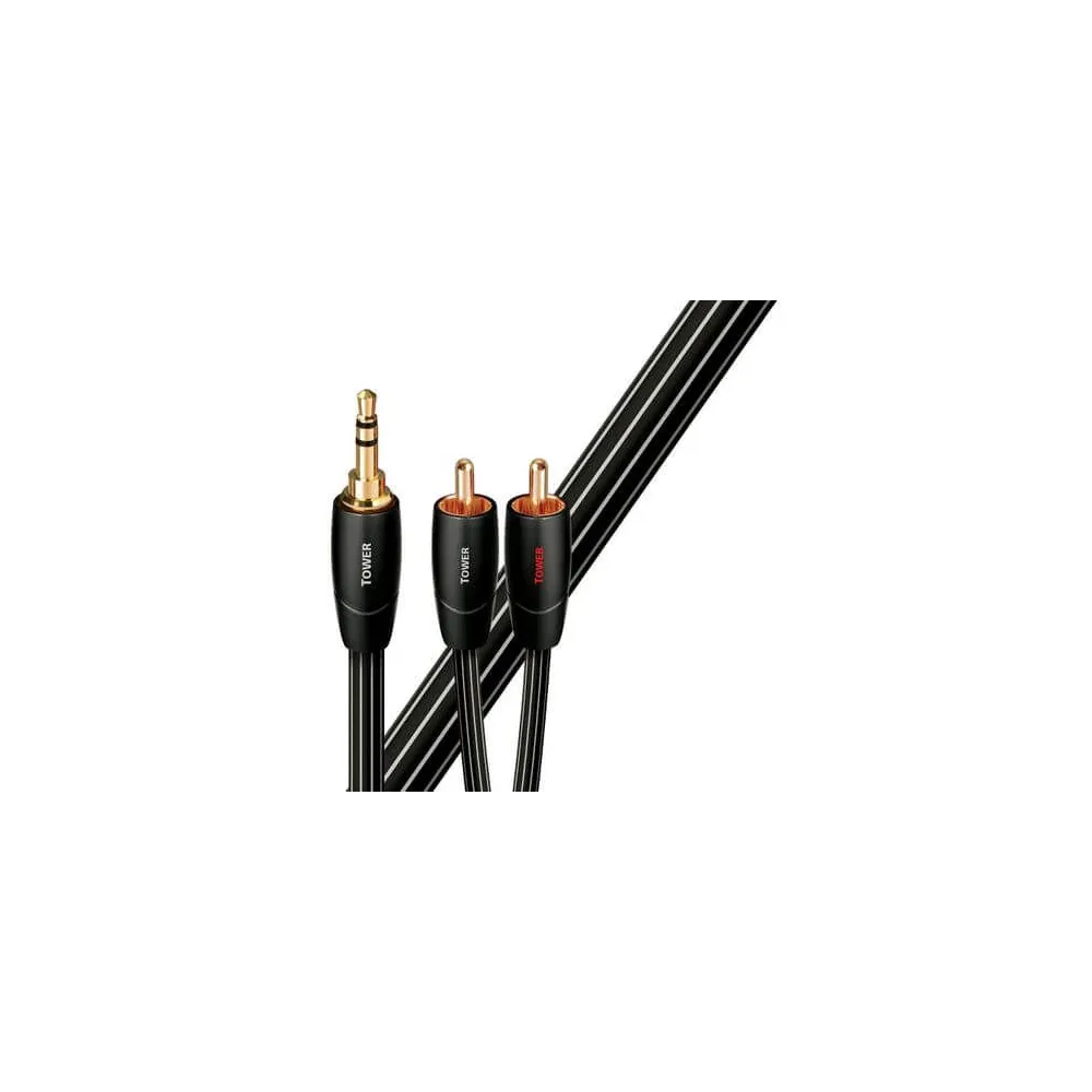 Cablu audio Jack 3.5mm - 2RCA AudioQuest Tower 1m