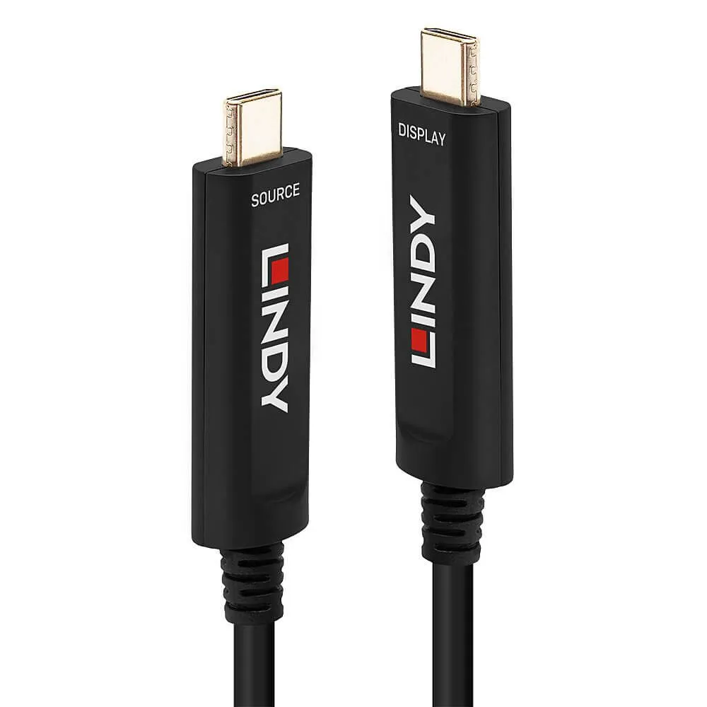 Cablu hybrid optic USB Type-C, 5m, 3.2 Gen2x2, 21.6Gbps, Lindy 38501