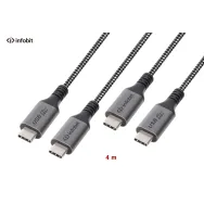 Cablu USB4 type C to C, Infobit iCable-U4-CC2040, 20Gbps, E-Marker, 4m