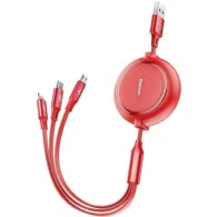 CABLU alimentare si date Baseus Golden Loop, retractabil 3-in-1, pt smartphone,USB la Micro-USB + Lightning + USB Type-C 3.5, 1.