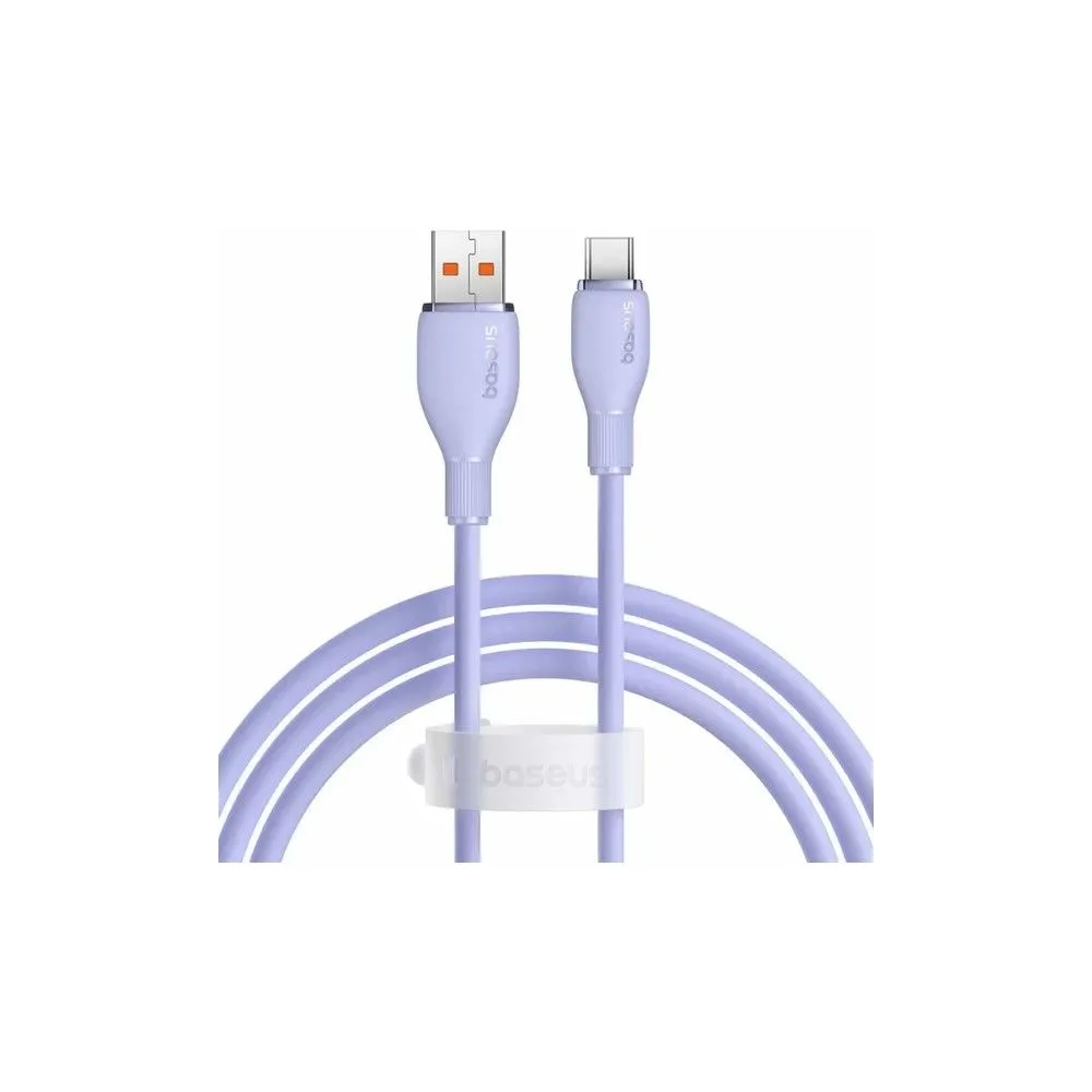 CABLU alimentare si date Baseus Pudding, Fast Charging Data Cable pt. smartphone, USB la USB Type-C 100W, 1.2m, violet "P1035570