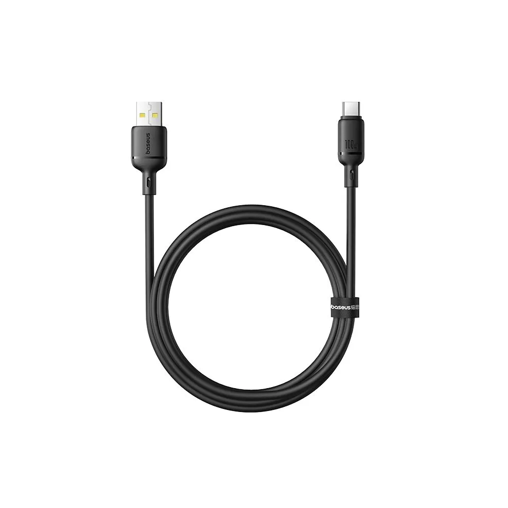 CABLU alimentare si date Baseus Pudding, Fast Charging Data Cable pt. smartphone, USB la USB Type-C 3A, 2m, negru "P10377703113-