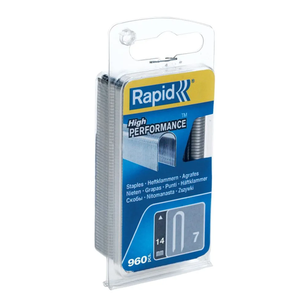 Rapid 40109524, set de 960 de capse pentru cabluri max 6mm, No. 7, 14 mm