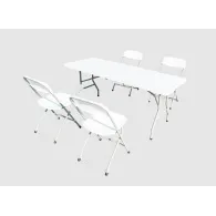 HR SET MASA CU 4 SCAUNE PLASTIC PLIABILE